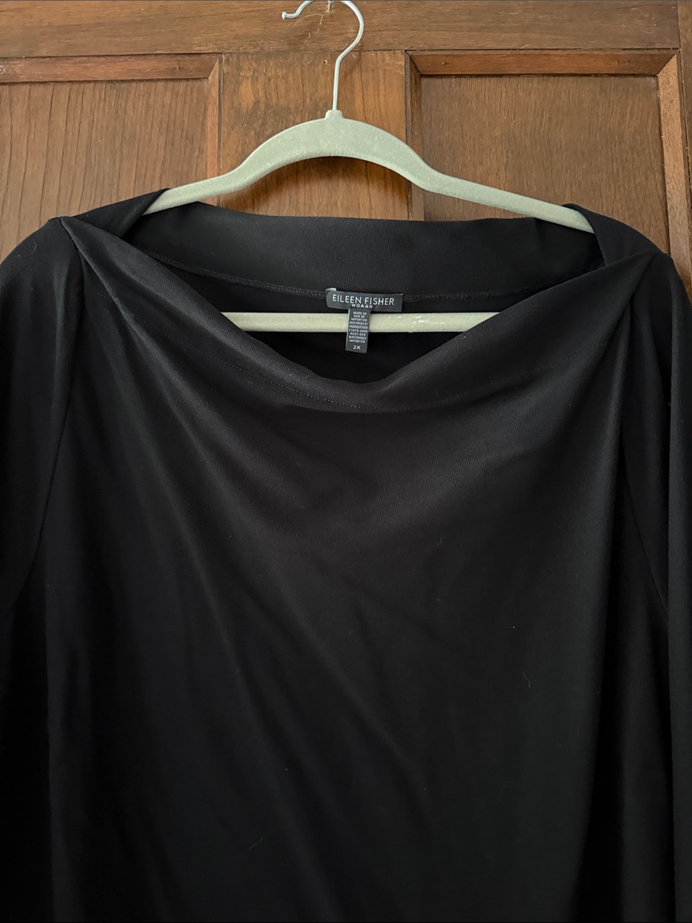 Eileen fisher black crepe dress - Picture 2 of 4